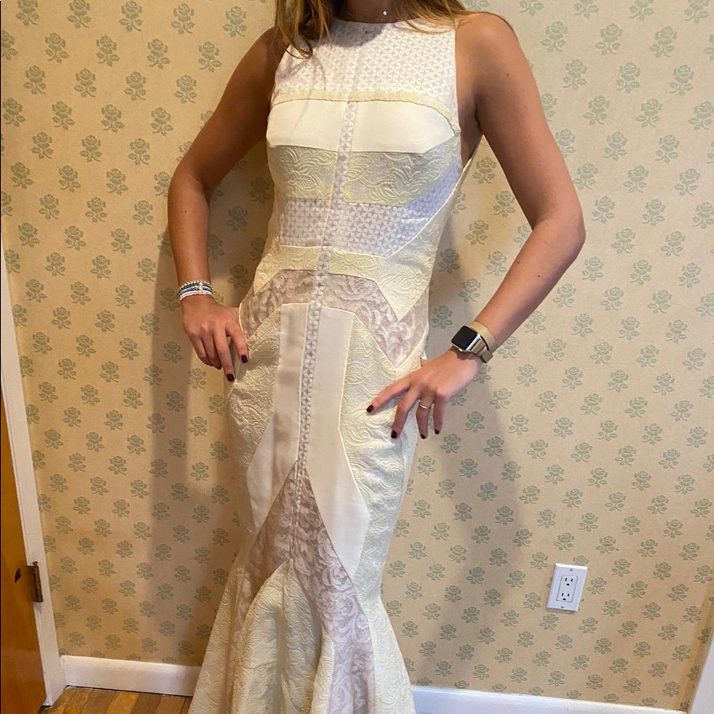 J. Mendel Dresses | J Mendel Gown. Sample Size. | Color: White/Yellow | Size: 4 | Trendygrlcloset's Closet